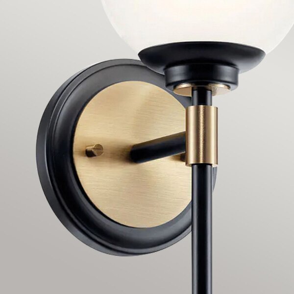 Badezimmerlampe IP44 LED G9 34,8 cm hoch Metall Glas