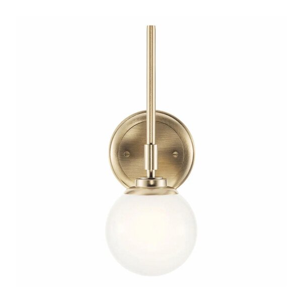 Wandleuchte Bad Kugelschirm H: 34,8 cm mit LED G9 3000K