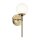 Wandleuchte Bad Kugelschirm H: 34,8 cm mit LED G9 3000K