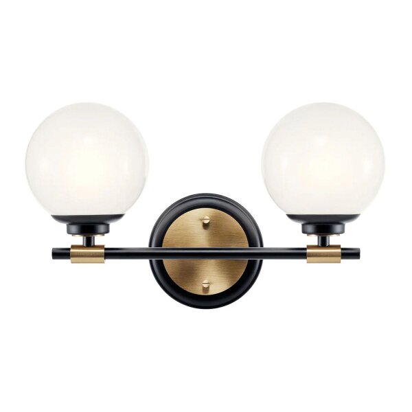 Badezimmerleuchte LED G9 Glas Metall IP44 B:37,3 cm Kugel