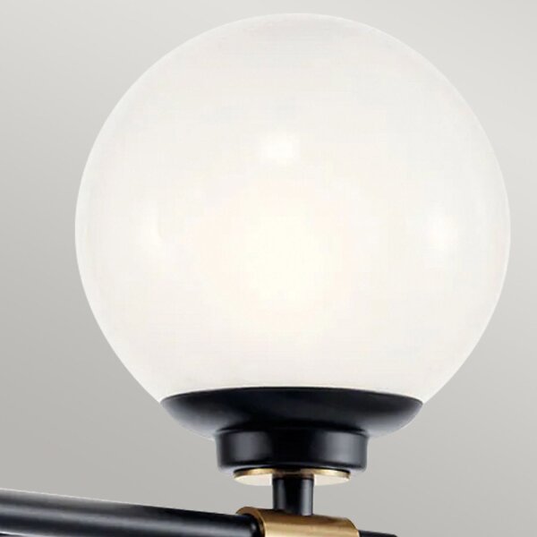 Badezimmerleuchte LED G9 Glas Metall IP44 B:37,3 cm Kugel