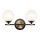 Badezimmerleuchte LED G9 Glas Metall IP44 B:37,3 cm Kugel