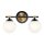Badezimmerleuchte LED G9 Glas Metall IP44 B:37,3 cm Kugel