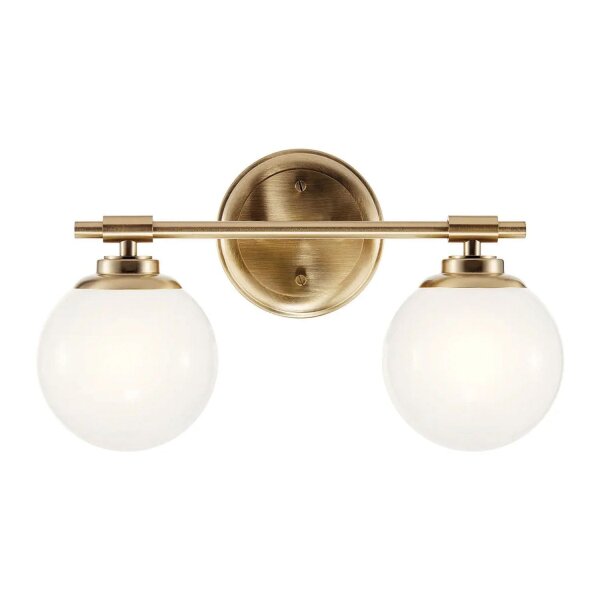 Luminaire de salle de bain mural avec 2x G9 LED 37,3 cm de large IP44 verre métal