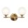 Luminaire de salle de bain mural avec 2x G9 LED 37,3 cm de large IP44 verre métal