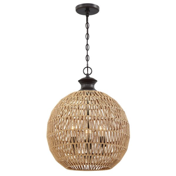 Suspension ronde Ø 46,5 cm H : max. 251,4 cm Cordon Abat-jour