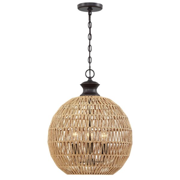 Suspension ronde Ø 46,5 cm H : max. 251,4 cm Cordon Abat-jour