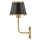 Wandlampe mit Schalter 40cm hoch E27 Metall in Messing Schwarz