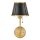 Wandlampe mit Schalter 40cm hoch E27 Metall in Messing Schwarz