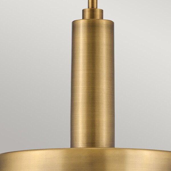 Hängeleuchte Metall Glas D: 33 cm H: max. 140,4 cm in Messing