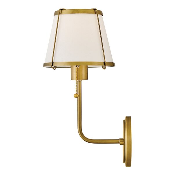 Wandlampe Stoff Metall E27 40 cm hoch mit Schalter