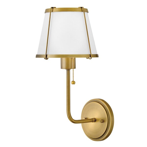 Wandlampe Stoff Metall E27 40 cm hoch mit Schalter