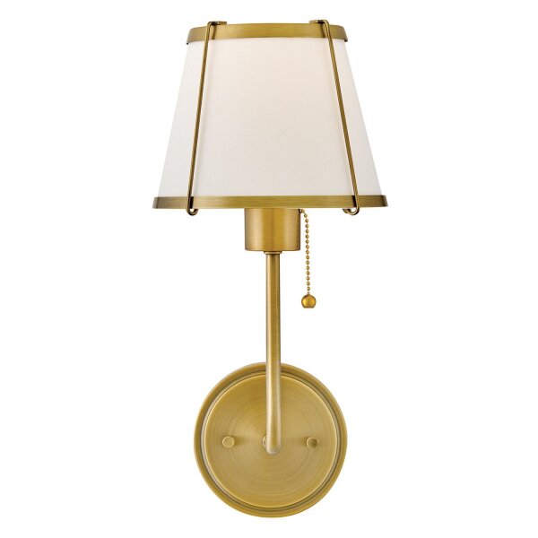 Wandlampe Stoff Metall E27 40 cm hoch mit Schalter