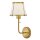 Wandlampe Stoff Metall E27 40 cm hoch mit Schalter