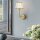 Wandlampe Stoff Metall E27 40 cm hoch mit Schalter