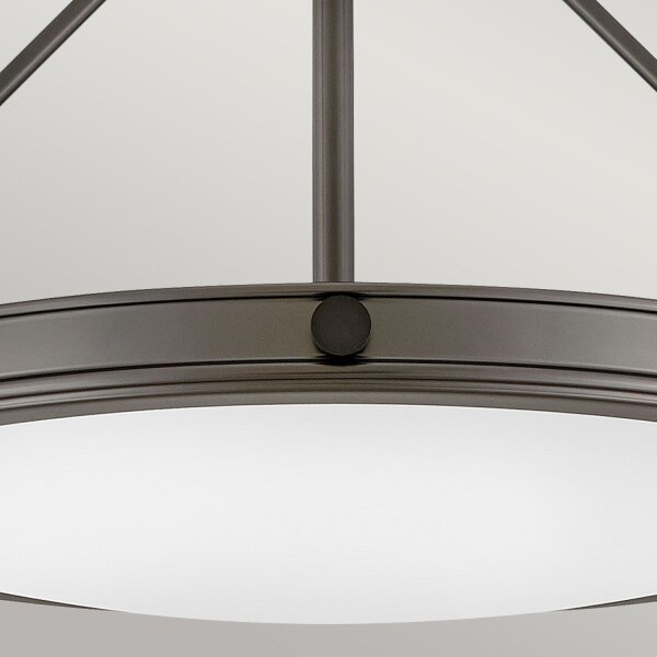 Lampe de plafonnier ronde Ø 55,8 cm Noir Blanc 4x E14 Métal Verre