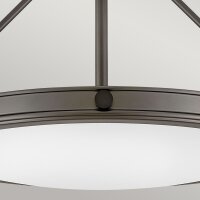 Lampe de plafonnier ronde Ø 55,8 cm Noir Blanc 4x...
