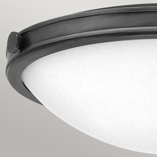 Plafonnier rond Ø 48,3 cm Noir Blanc Métal Verre