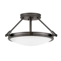 Lampe de plafonnier ronde métal verre Ø 42...