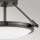 Lampe de plafonnier ronde métal verre Ø 42 cm noir blanc 3x E14