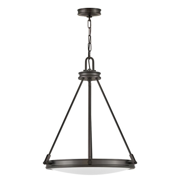 Lampe à suspendre métal verre Ø 54,3 cm H : max. 377 cm 4x E14