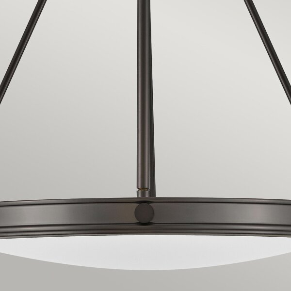 Lampe à suspendre métal verre Ø 54,3 cm H : max. 377 cm 4x E14