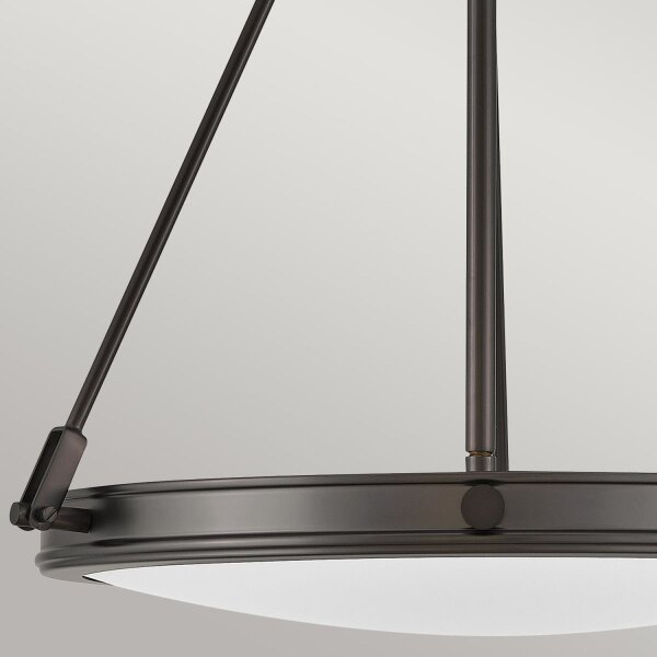 Lampe à suspendre métal verre Ø 54,3 cm H : max. 377 cm 4x E14