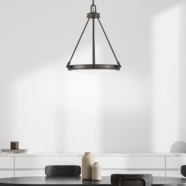 Lampe à suspendre métal verre Ø 54,3 cm H : max. 377 cm 4x E14