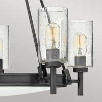 Lustre avec abat-jour D : 68,5 cm rond noir métal...