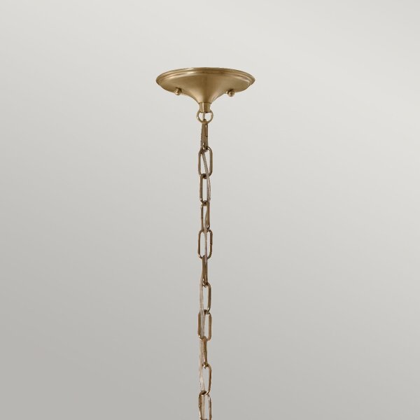 Pendelleuchte rund Ø 50,8 cm Metall E27 Vintage Weiß Bronze