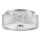 Plafonnier rond Ø 30,5 cm chrome E27 abat-jour cristal