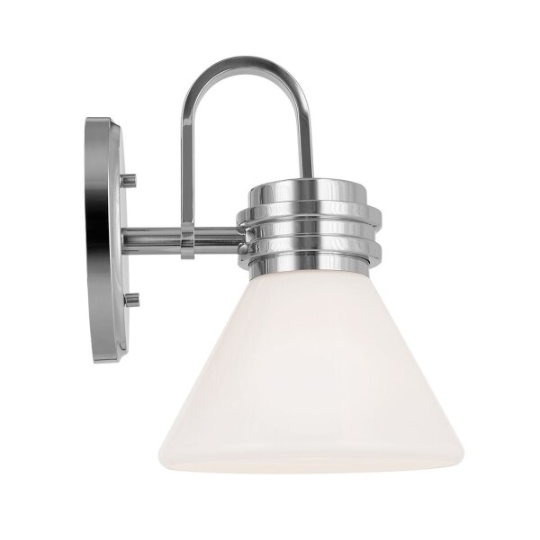 Wandlampe Bad Chrom mit LED G9 IP44 3000 K Glas Metall