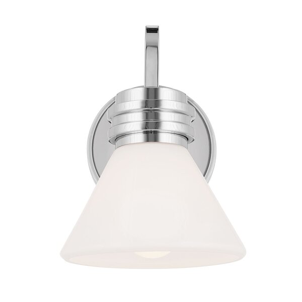 Wandlampe Bad Chrom mit LED G9 IP44 3000 K Glas Metall