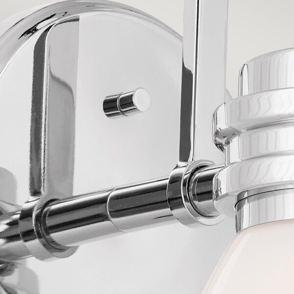 Wandlampe Bad Chrom mit LED G9 IP44 3000 K Glas Metall