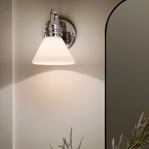 Wandlampe Bad Chrom mit LED G9 IP44 3000 K Glas Metall