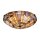 Deckenlampe Tiffany Stil rund Ø 40,7 cm Metall Glas 2x E27