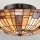Deckenlampe Tiffany Stil rund Ø 40,7 cm Metall Glas 2x E27