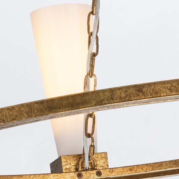 Kronleuchter Metall Glas 83,8 cm breit H: max. 205,7 cm Ring