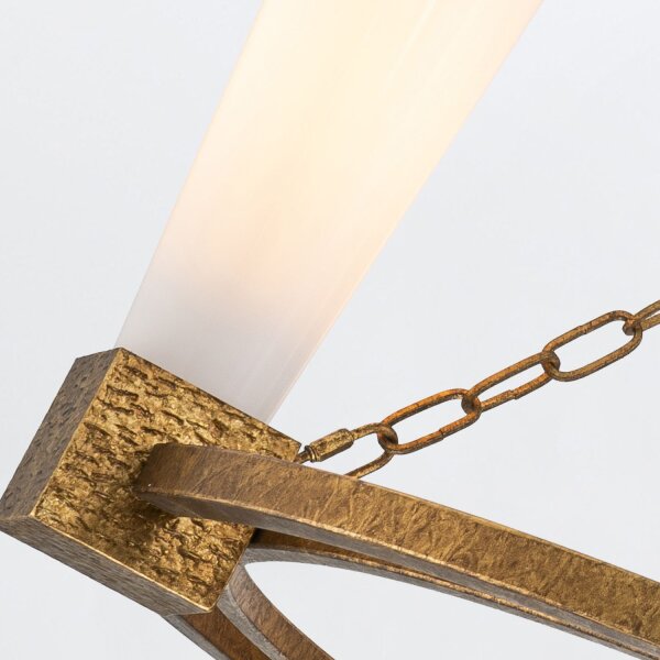 Kronleuchter Metall Glas 83,8 cm breit H: max. 205,7 cm Ring