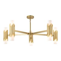 Lustre métal verre E14 L : 106,7 cm en laiton...