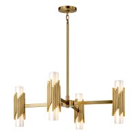 Lustre métal verre 83,8 cm large Moderne...
