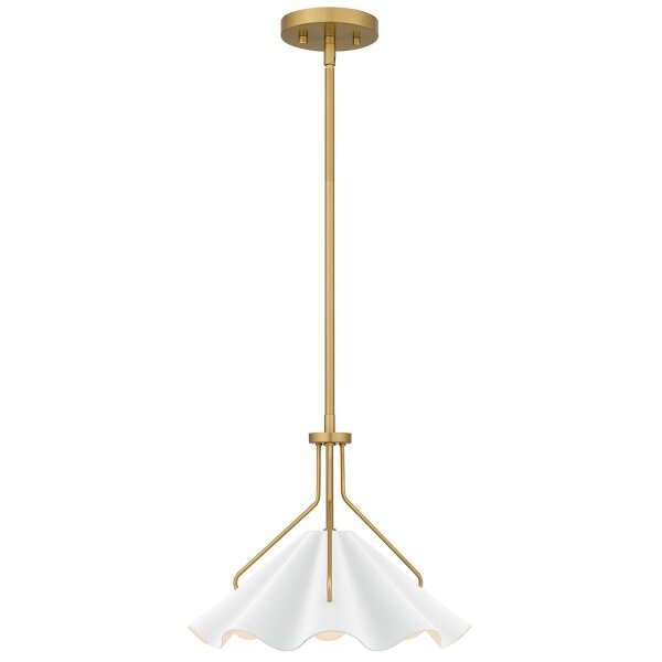 Suspension Blanc Laiton antique H : max. 130,9 cm Métal E27