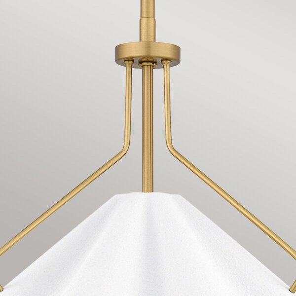Suspension Blanc Laiton antique H : max. 130,9 cm Métal E27