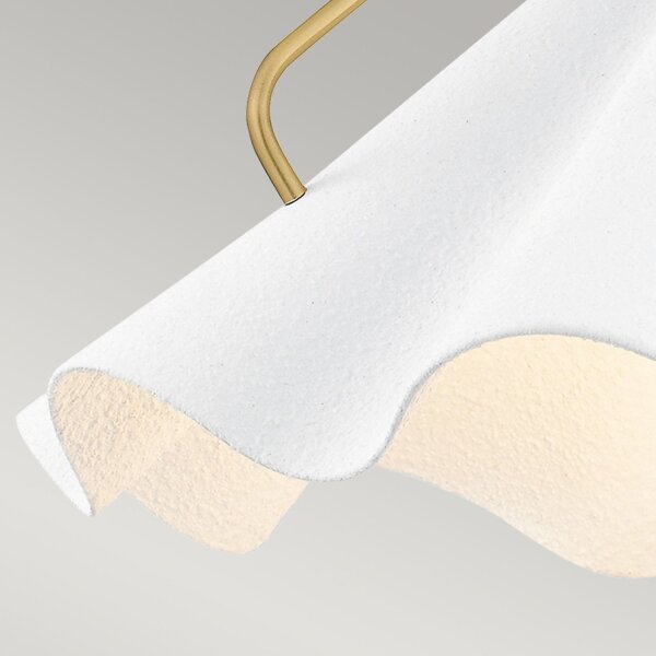 Suspension Blanc Laiton antique H : max. 130,9 cm Métal E27