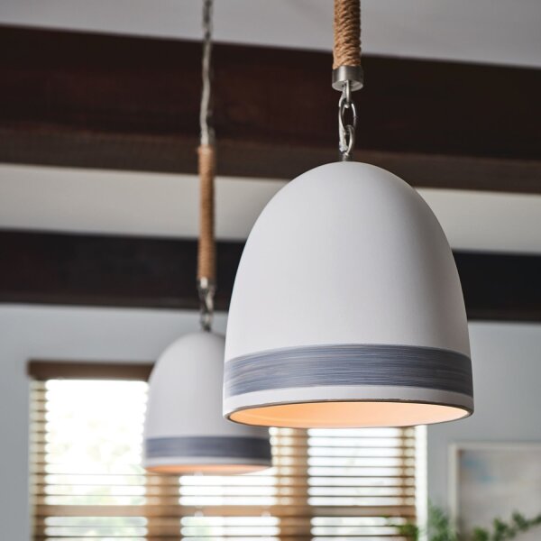 Suspension Abat-jour céramique D : 25,4 cm E27 Retro