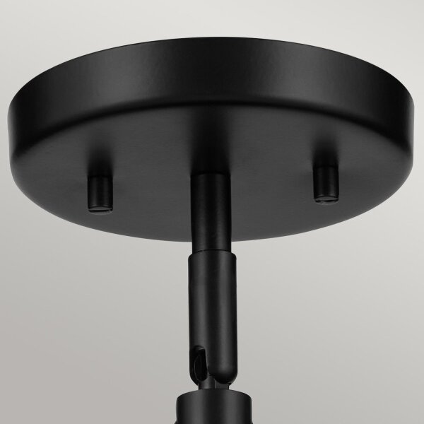 Lampe dintérieur 3 en 1 mur plafond suspension noir métal verre