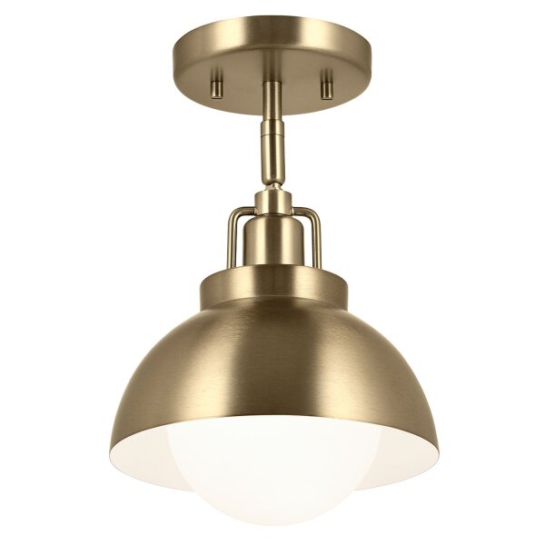 Innenleuchte 3-in-1 Wand Decke Hänge Metall Glas in Bronze