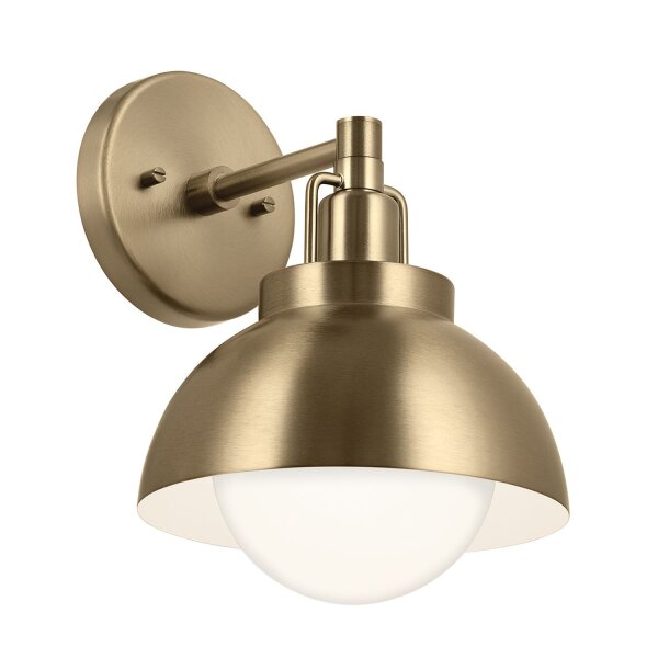 Innenleuchte 3-in-1 Wand Decke Hänge Metall Glas in Bronze