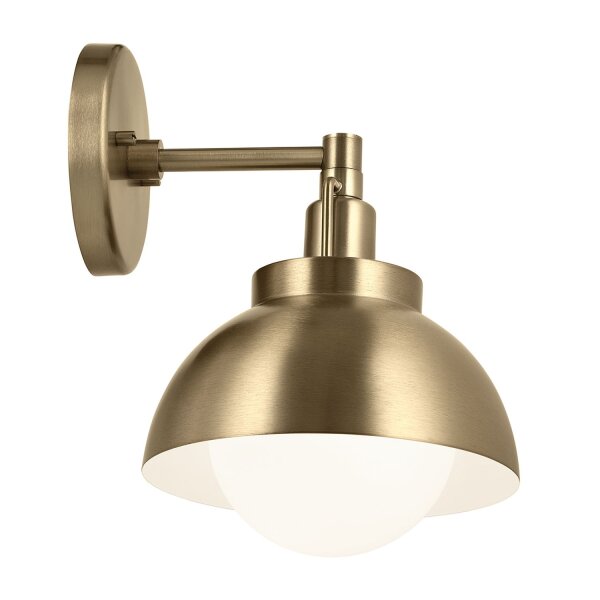 Innenleuchte 3-in-1 Wand Decke Hänge Metall Glas in Bronze