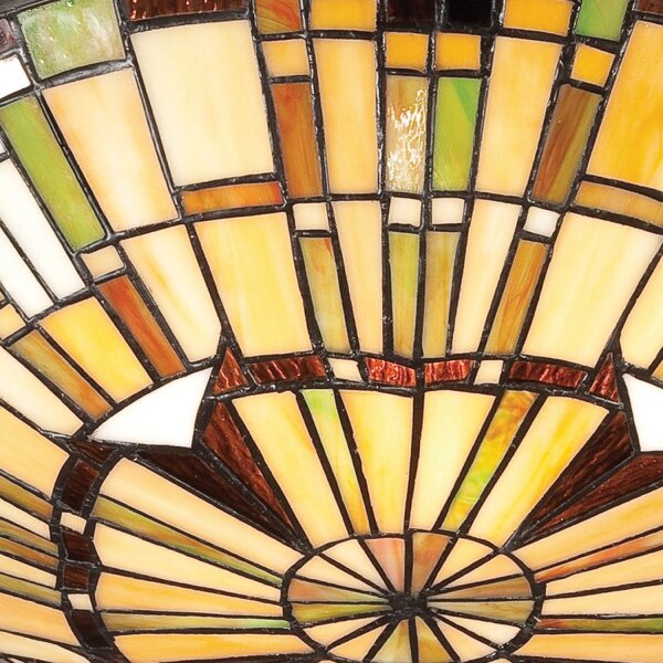 Deckenleuchte Tiffany Stil Buntglas Ø 42 cm rund 2x E27